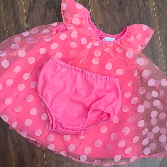 Hot pink polka dot dress - Picture 2 of 3